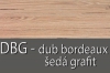 DBG-dub bordeaux/šedá grafit