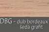 DBG dub bordeaux + šedá grafit 