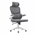 Kancelářské křeslo, tmavě šedá/bílá, RENARD