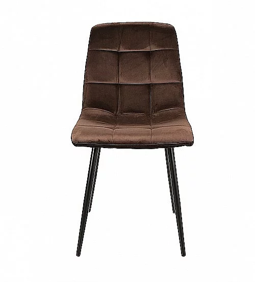 Jídelní židle MILA VELVET černé nohy / potah bluvel 48 hnědý