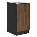 Spodní skříňka, ořech okapi/černá, MENZO 40 D 1F BB