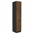 Vysoká skříňka, ořech okapi/černá, MENZO 40 DK-210 2F