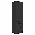Vysoká skříňka, černá, SIBER 60 DKS-210 3S1F