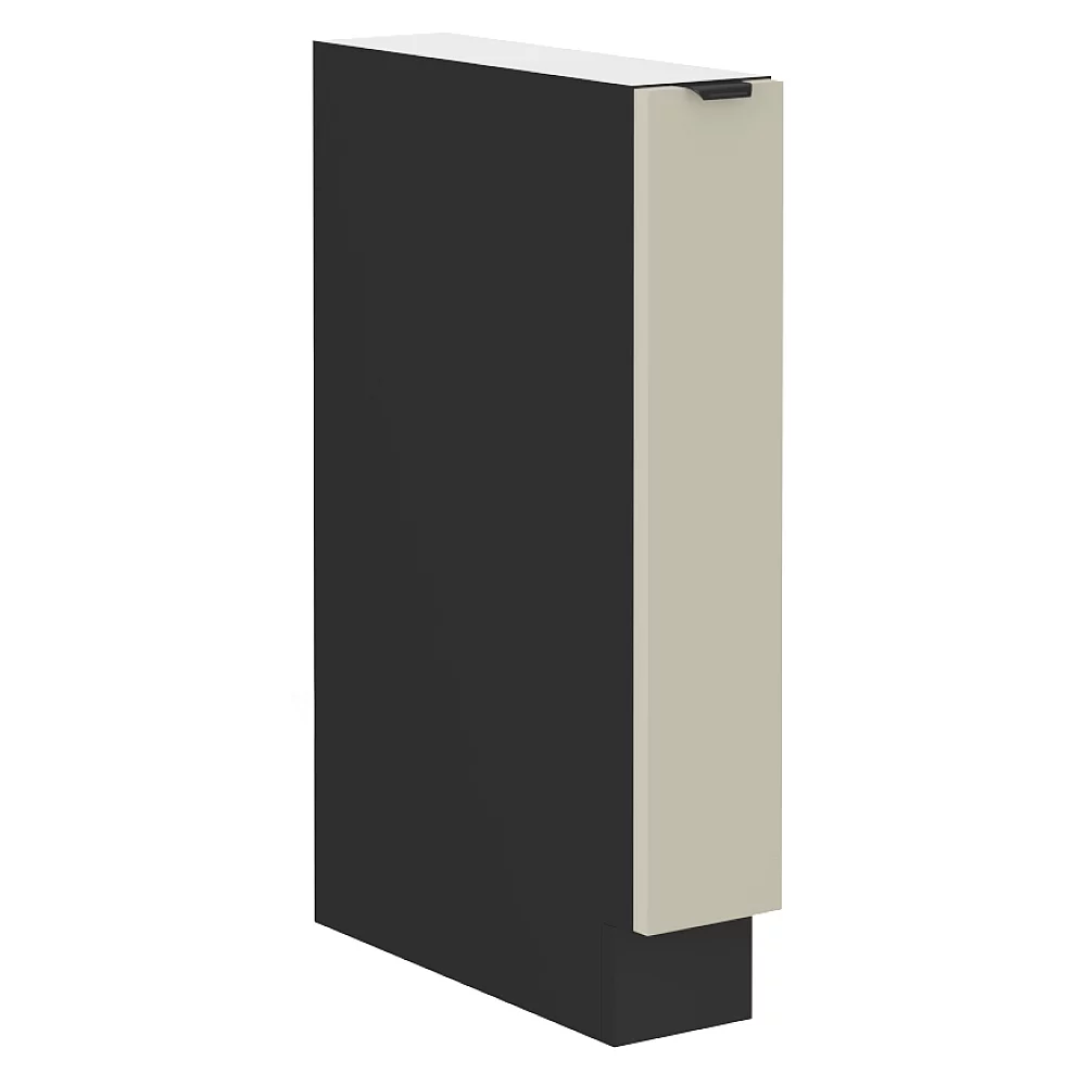 Spodní skříňka s výsuvným košem, cashmere/černá, ARAKA 15 D CARGO BB