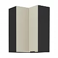 Horní rohová skříňka, cashmere/černá, ARAKA 60x60 GN-90 2F