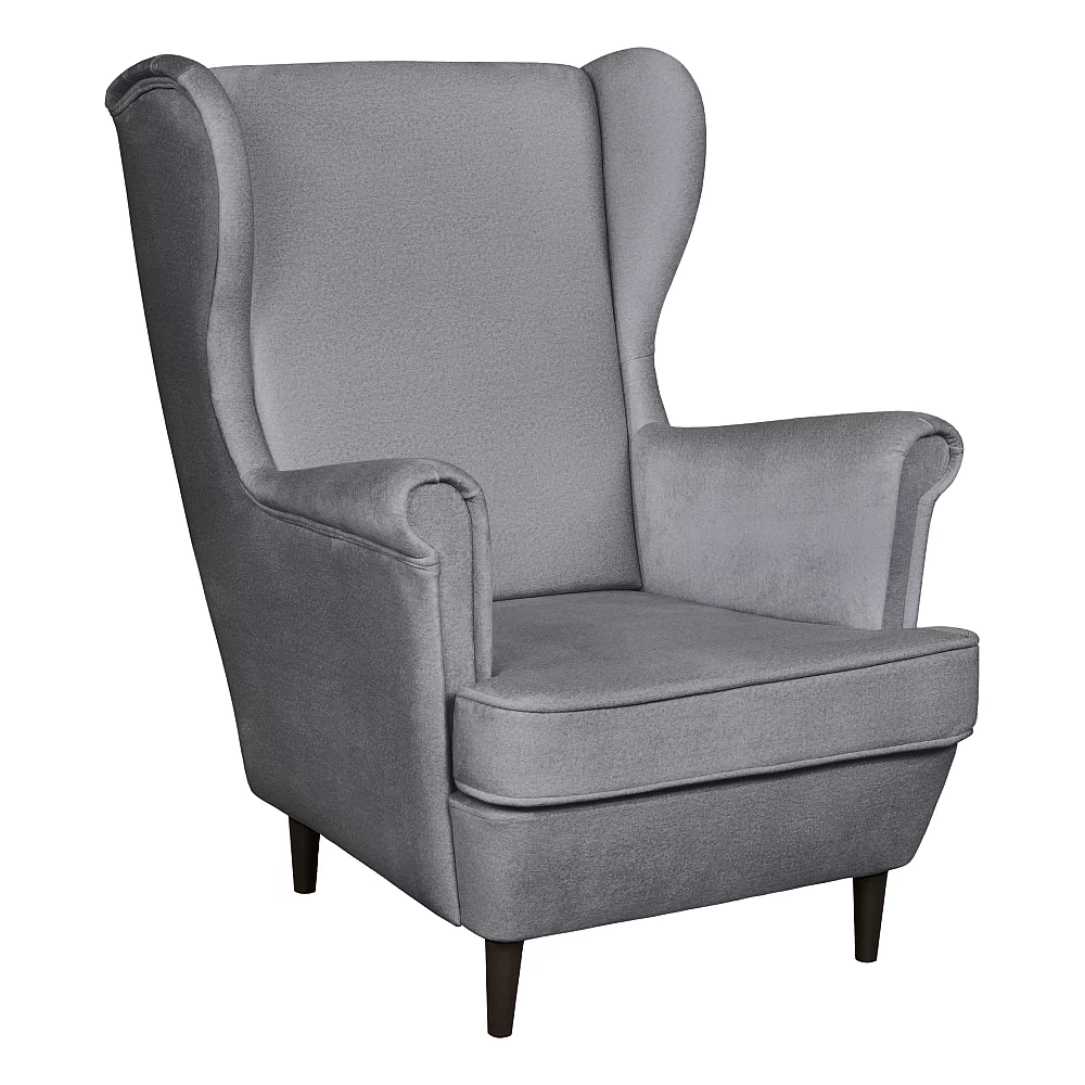 Křeslo ušák, šedá/wenge, LEFO