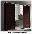 Skříň GRANDIOZA dub sonoma čokoládový / zrcadlo