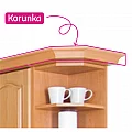 Koruna /ozdobná lišta ke skříňce W60/60 LC, olše,  LORA NEW MDF KLASIK