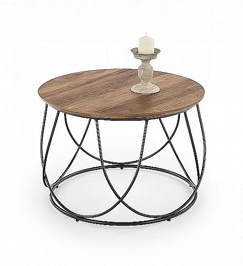 Konferenční stůl NUBIRA  ořech/černá