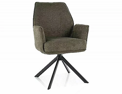 Židle HUGO BREGO jídelní černá kostra /olivová 77