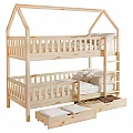 Montessori patrová postel, přírodní, VENITA TYP 2