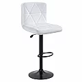Barová židle, ekokůže bílá/černá, SELEST