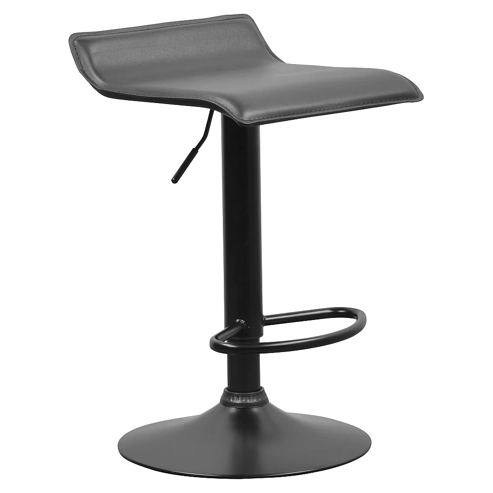 Barová židle, černá ekokůže, BAILI