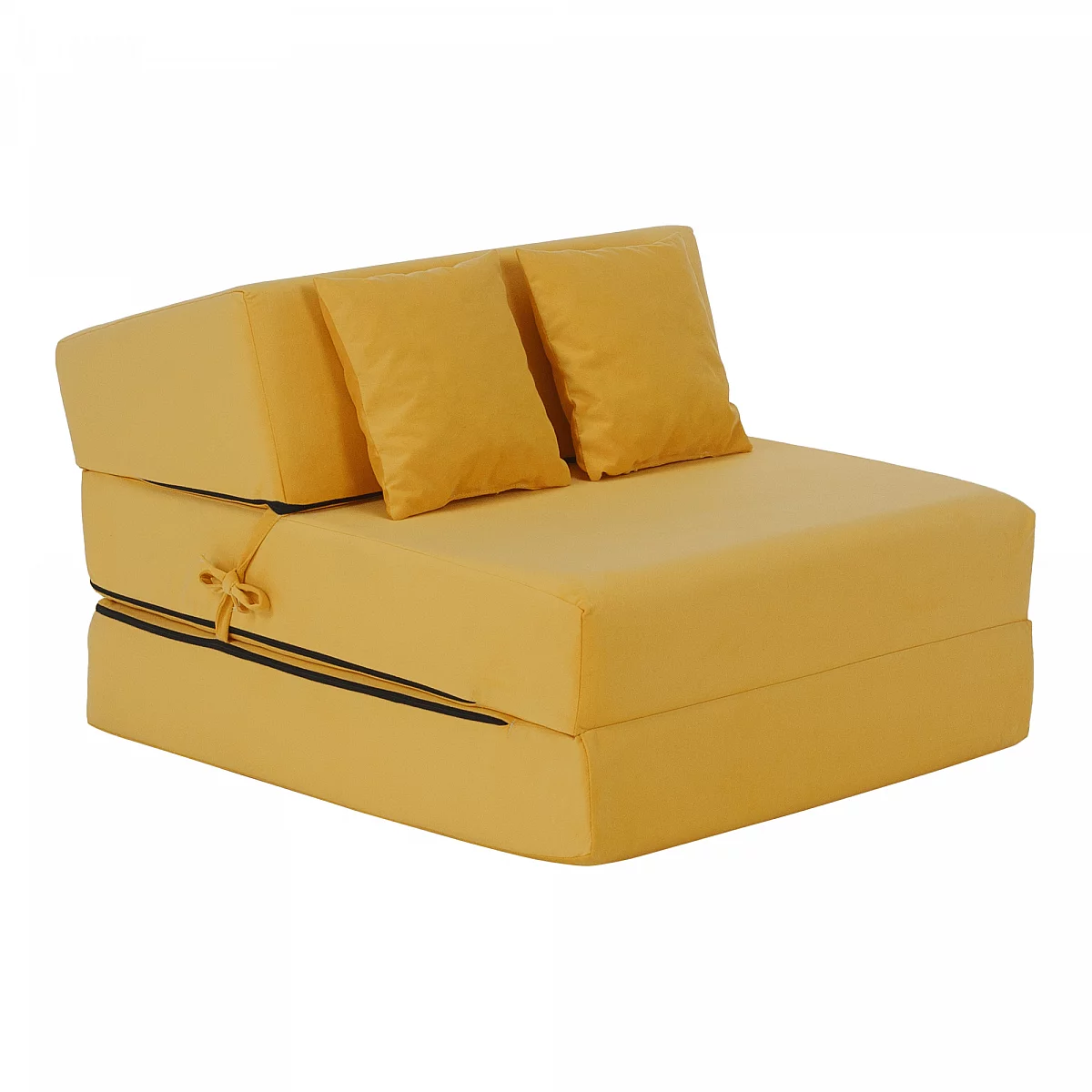 Skládací matrace/křeslo, 2v1, žlutá, PELOS