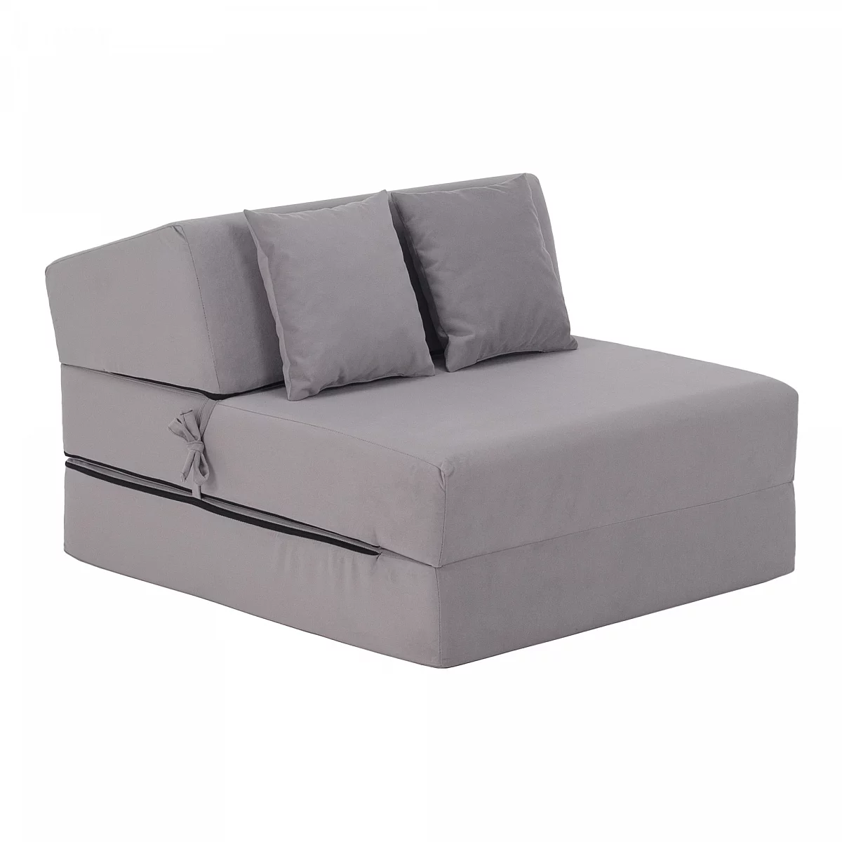 Skládací matrace/křeslo, 2v1, světle šedá, PELOS