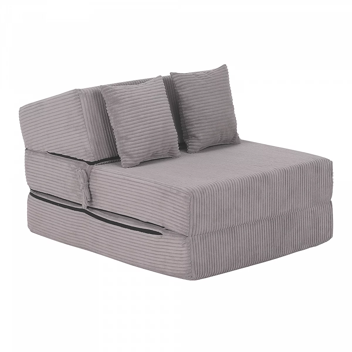 Skládací matrace/křeslo, 2v1, šedá, PELOS