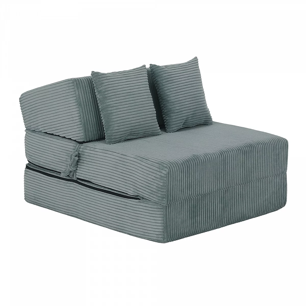 Skládací matrace/křeslo, 2v1, mentolová, PELOS