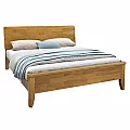 Manželská postel, 180x200, masivní dřevo, přírodní, NOEMI