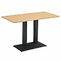 Jídelní bistro stůl, dub/černá, 120x60 cm, RINALDO TYP 2
