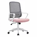 Kancelářské křeslo, růžová/šedá/bílá, SALOMO TYP 1