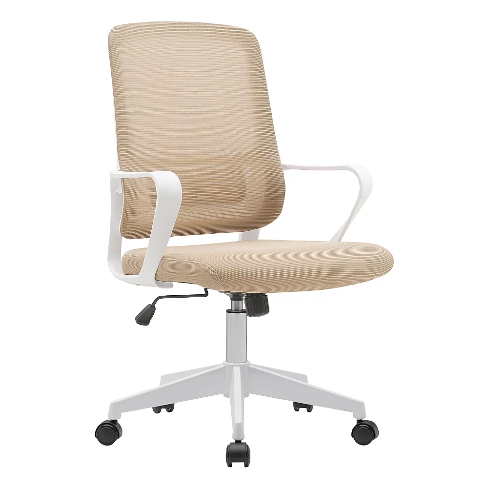 Kancelářské křeslo, béžová/bílá, SALOMO TYP 1