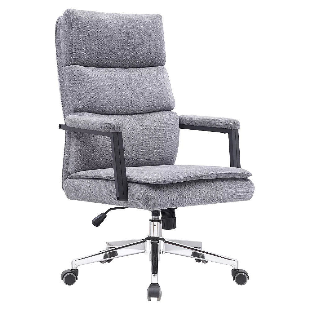 Kancelářské křeslo, šedá/chrom, ZAVIER