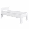Postel, 90x200, bílá, BASIS