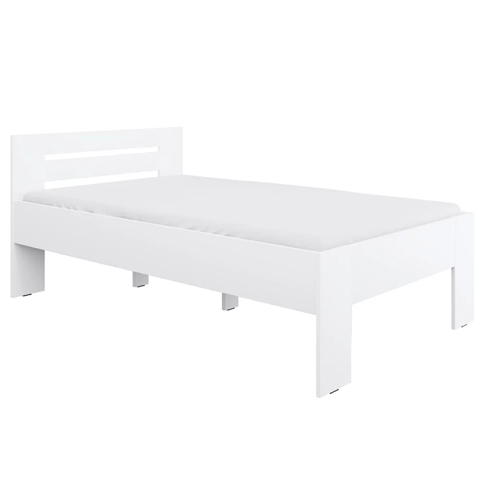 Postel, 120x200, bílá, BASIS