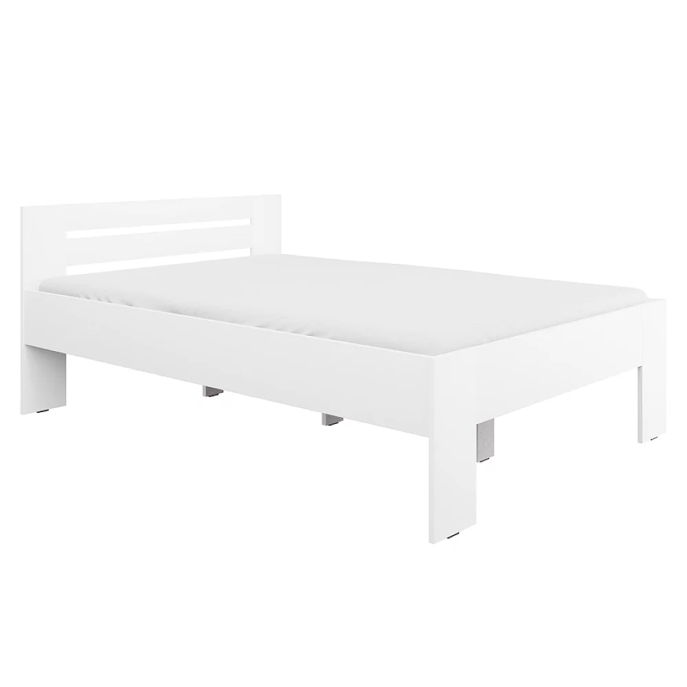 Postel, 140x200, bílá, BASIS