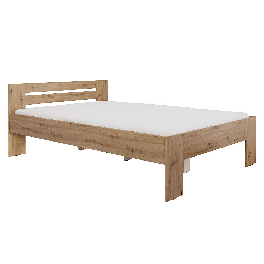 Postel, 140x200, dub artisan, BASIS