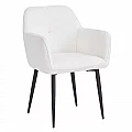 Jídelní křeslo, bílá/černá, SENER