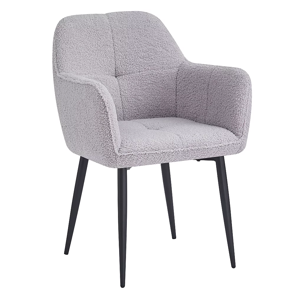 Jídelní křeslo, šedá/černá, SENER