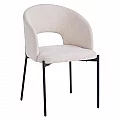 Jídelní židle, béžová/černá, LONKA