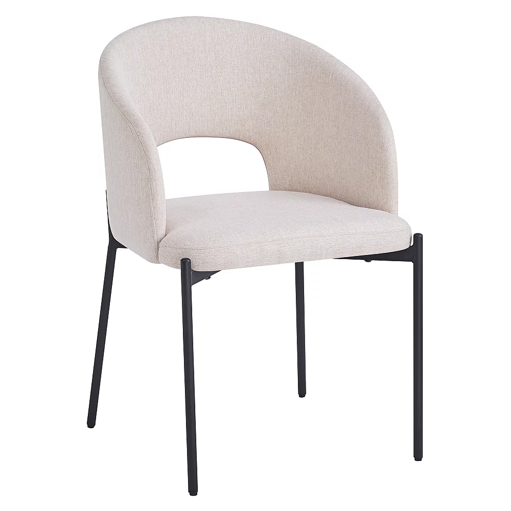 Jídelní židle, béžová/černá, LONKA