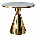 Jídelní stůl, zlatá/bílý mramor, GREIS TYP 1