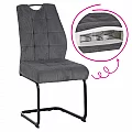 Jídelní židle, šedá/černá, KELMA