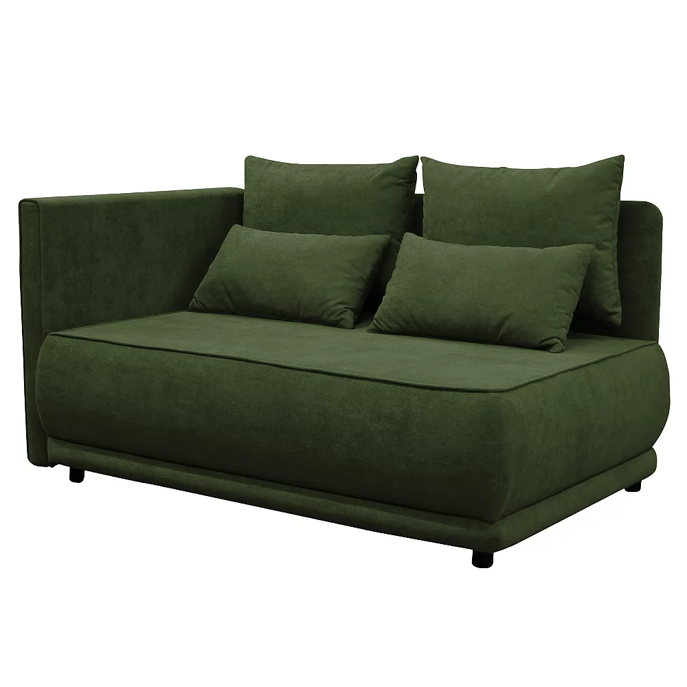 Rozkládací pohovka, zelená, levá, LIAMI