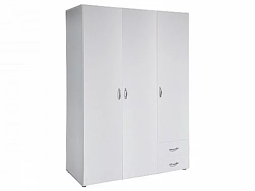 Skříň BASE 3D2Z šatní, 120cm bílá