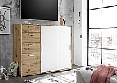 Komoda CASE 2D5Z dub artis / bílá