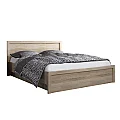 Postel s úložným prostorem, 140x200, dub sonoma, JESI NEW