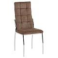 Židle, tmavě hnědá látka/kov, ADORA 2 NEW