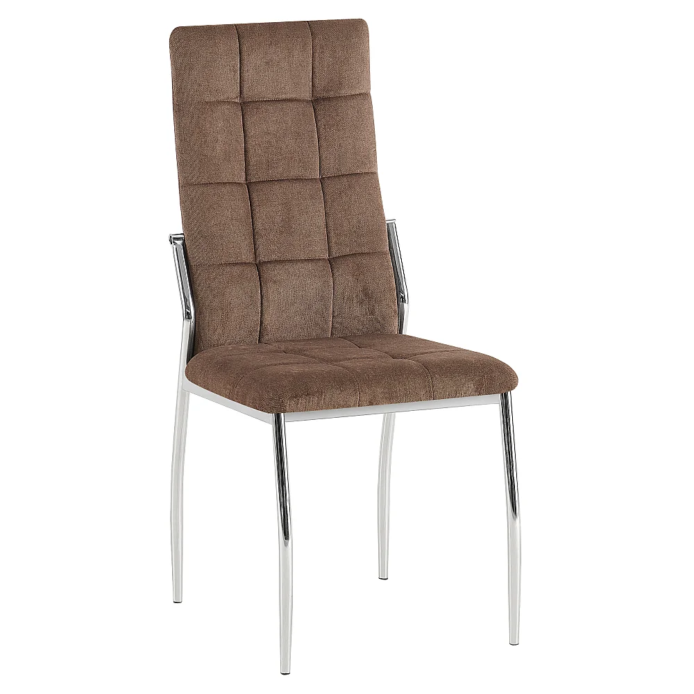 Židle, tmavě hnědá látka/kov, ADORA 2 NEW