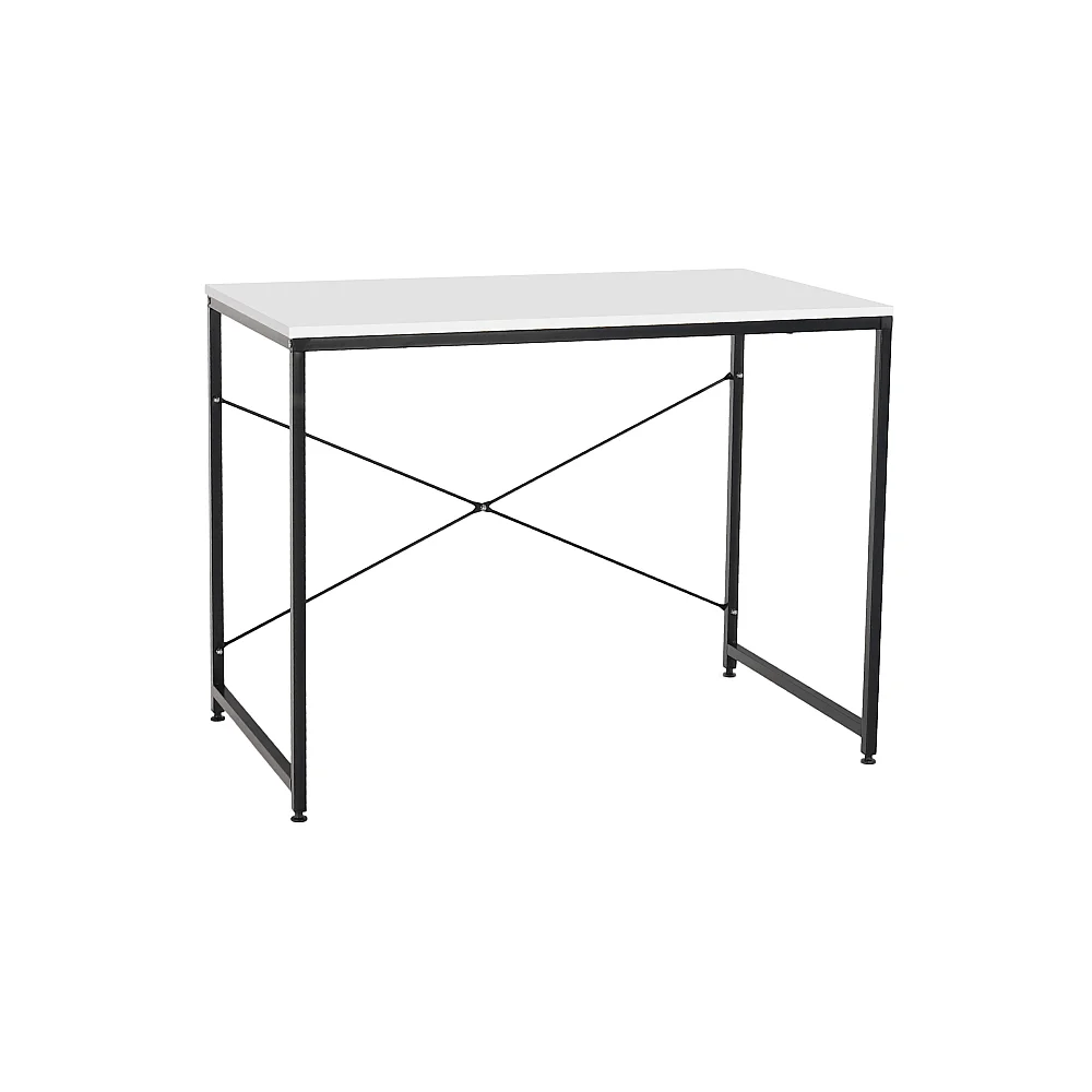 Psací stůl, bílá/černá, 90x60 cm, MELLORA