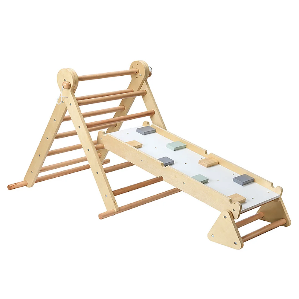 Montessori Piklerové trojúhelník 3v1, přírodní/mix barev, OPRIN