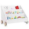 Dětská knihovna s kolečky, bílá, BERUS