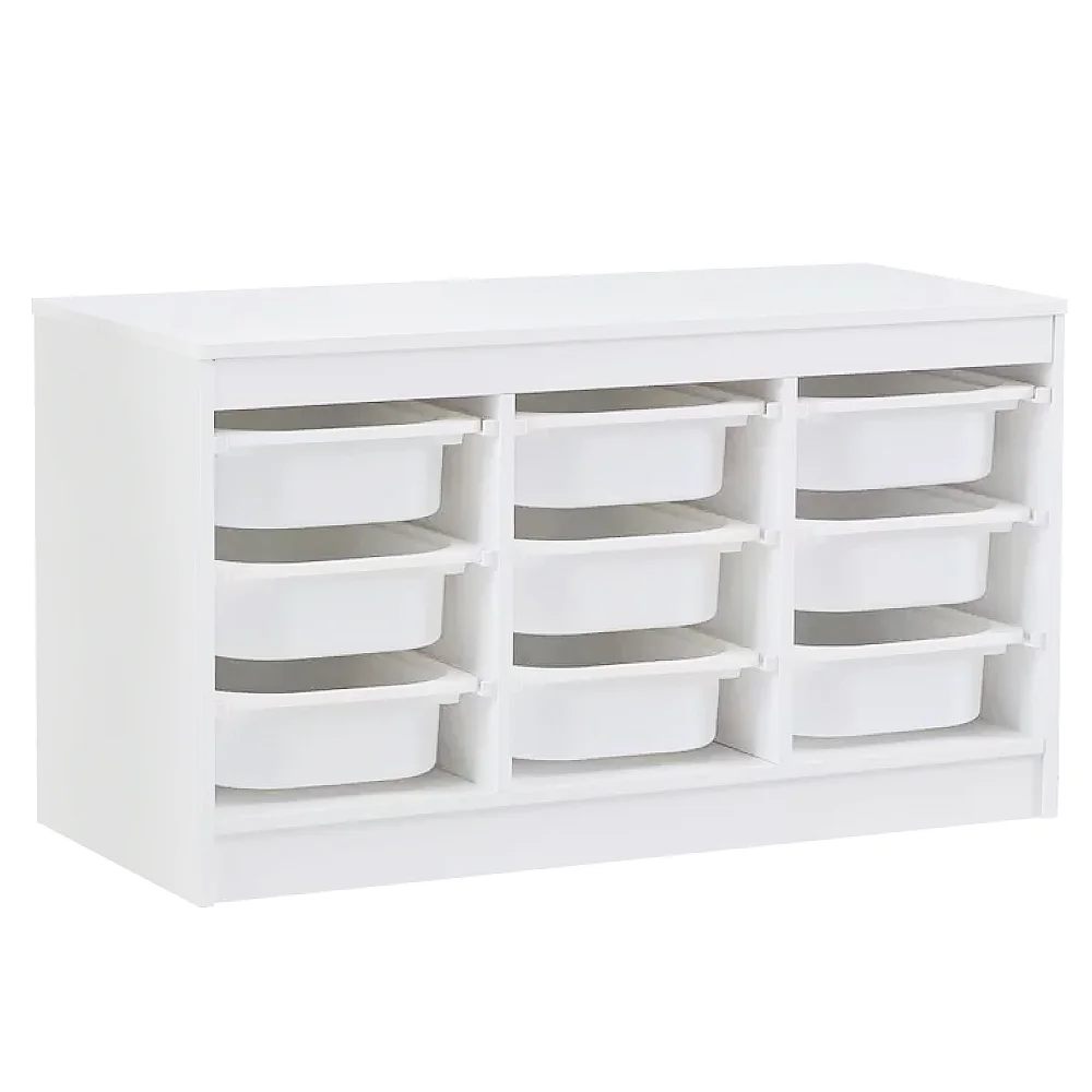 Organizér s úložnými boxy, bílá, TRIMAL