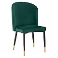 Jídelní židle, zelená Velvet látka/černá, UDAJA