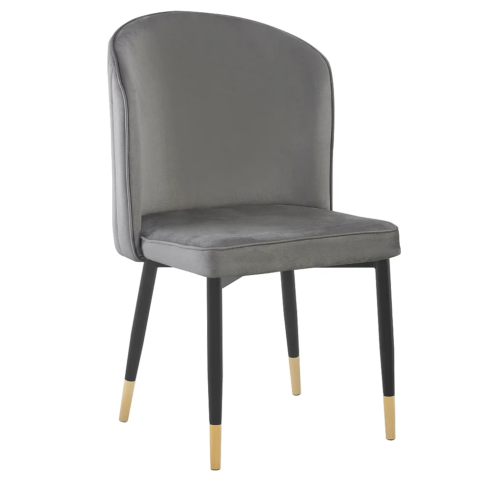 Jídelní židle, šedá Velvet látka/černá, UDAJA