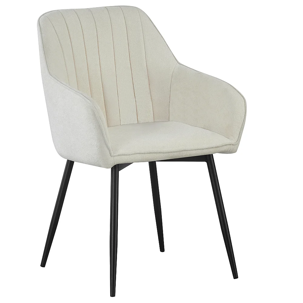 Designové křeslo, krémová/černá, VAJRO