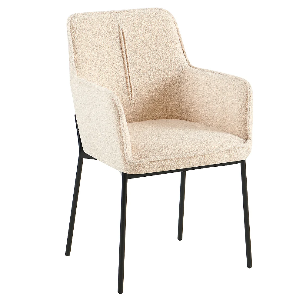 Designové křeslo, béžová/černá, REMOND